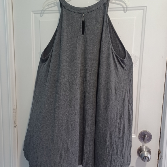 Torrid Super Soft Knits Size 3 Tank Top LOVE in Florals on Gray - Picture 6 of 11